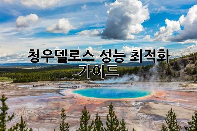청우델로스 성능 최적화 가이드