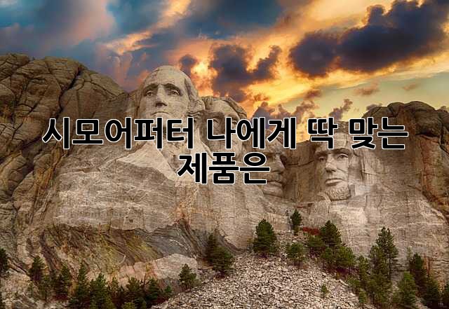 시모어퍼터: 나에게 딱 맞는 제품은?