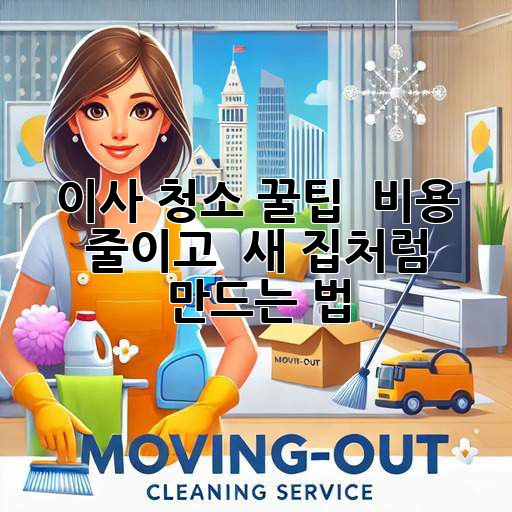 이사 청소 꿀팁 🍯 비용 줄이고 ✨ 새 집처럼 만드는 법!