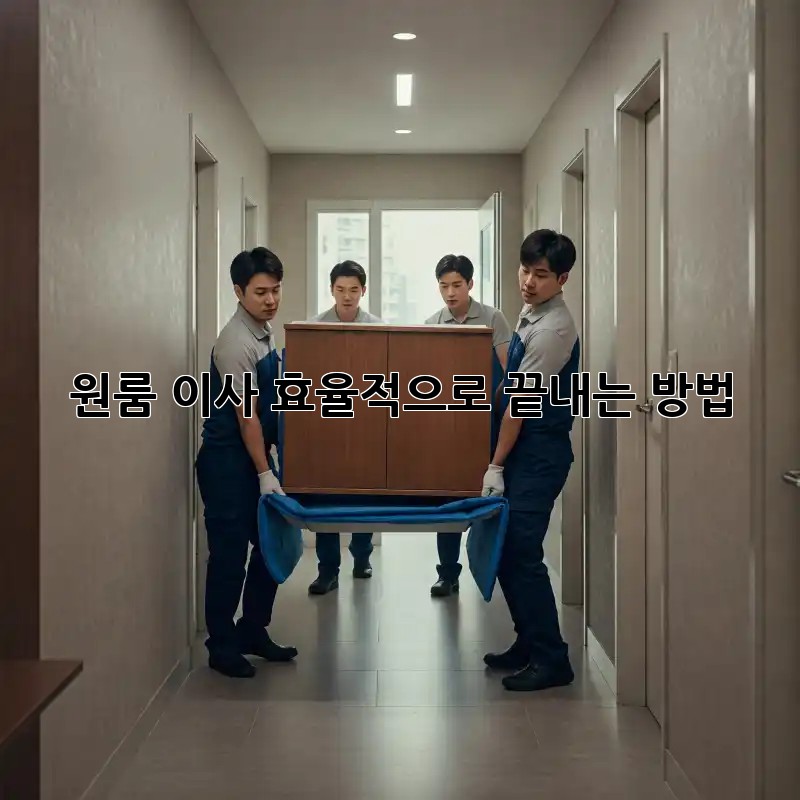 원룸 이사, 효율적으로 끝내는 방법!